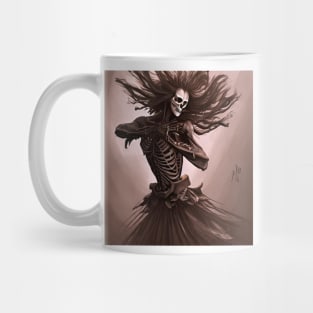 Ballet Skeleton Gothic Warrior Mug